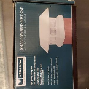 Set of 2 veranda solar post cap lights white